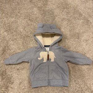Carter's Gray Hoodie with Elephant Design